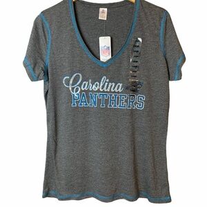 Carolina Panthers Sleep Shirt Dk Gray/Blue Sz L